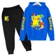 thumbnail image 1 of Conjunto de manga larga de Pikachu para niños, chándal informal de Pokémon, Sudadera con capucha y pantalones, 3 a 14 años, 1 of 1