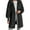 Black, variant on Women Fall Jacket Fleece Zip Up Hooded Coat Solid Warm Loose Sherpa Lined Hoodie Fuzzy Clothing
