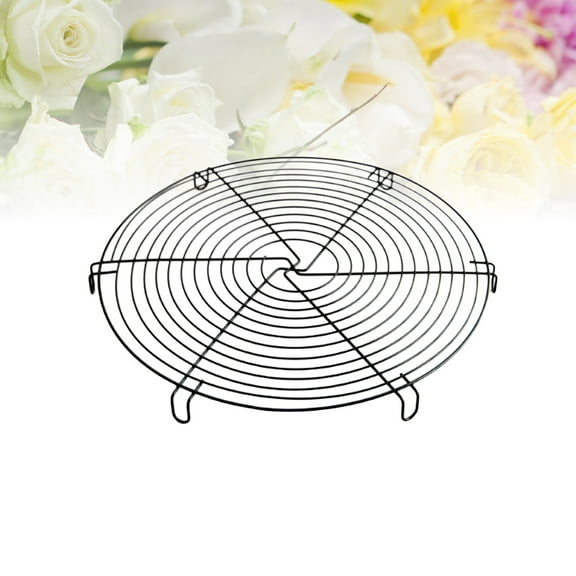 HEALEEP  12 Inch Wire Cake Cooling Racks for Cooking and Baking Steamer Biscuits Bread Black