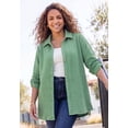 thumbnail image 2 of Catherines Women's Plus Size Collared Cable Buttonfront Tunic, 2 of 6