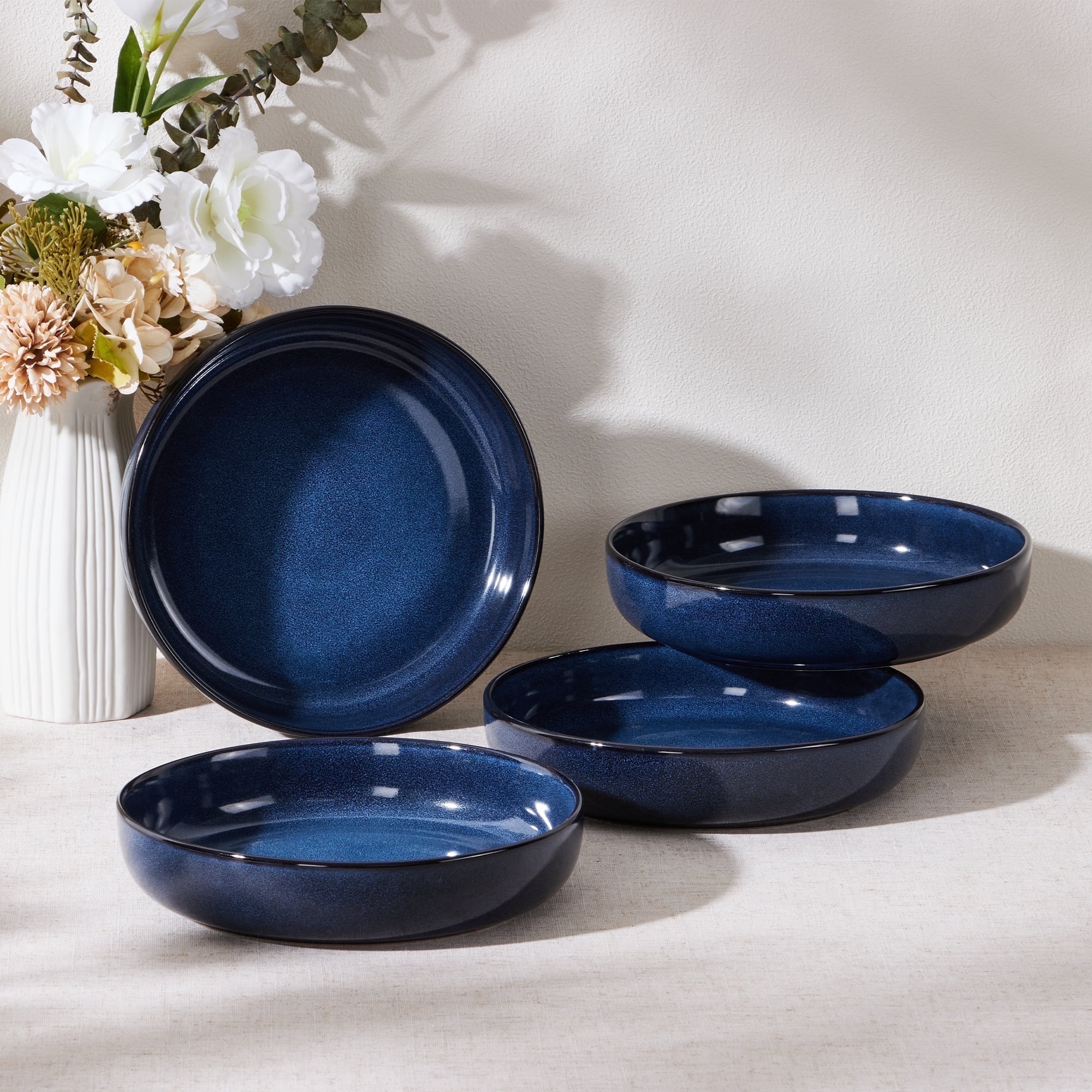 Vesteel Pasta Bowl Set of 4, 22oz Stoneware Salad Pasta Serving