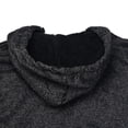thumbnail image 5 of gary com Marled Sudaderas con capucha de forro polar con forro Sherpa de peso pesado para hombres, cremallera completa, tallas grandes, sudaderas grandes y altas, chaquetas 5XL carbón, 5 of 5
