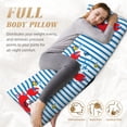thumbnail image 5 of KLL Ultra Soft Microfiber Body Pillow Cover/Pillowcases 20"x54" with Hidden Zipper Closure-Red Funny Crab on Blue Stripe, 5 of 8