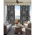 thumbnail image 4 of Black and White Blackout Curtains 84 Inches Long for Bedroom, Modern Luxurious Geometric Abstract Art Thermal Insulated Room Darkening Black Out Window Curtain Panels Grommet Drapes for Living Room, 4 of 8