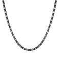 thumbnail image 2 of QQTDFG 7-40'' 4/5/8mm Mens Jewelry Multi-Color Stainless Steel Byzantine Chain Necklace-Silver Black-8mm-16 inch, 2 of 6