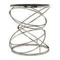 thumbnail image 6 of DecMode 20" x 24" Silver Marble Open Ring Accent Table with Black Marble Top, 1-Piece, 6 of 7
