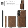thumbnail image 4 of SaniMore Case for Samsung Galaxy A14 5G 6.6" 2023, PU Leather Case Detachable Magnetic Zipper Wallet Card Slots Kickstand Wireless Charging Anti-drop Shockproof 360° Protection Cover, Brown, 4 of 7