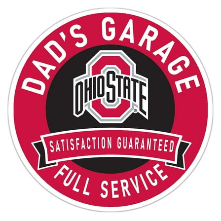 Ohio State Buckeyes 16" Dad's Garage Wood Sign
