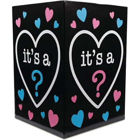 Fun Express Gender Reveal Baby Balloon Box, 17x17x24 Inches, for Unforgettable Parties