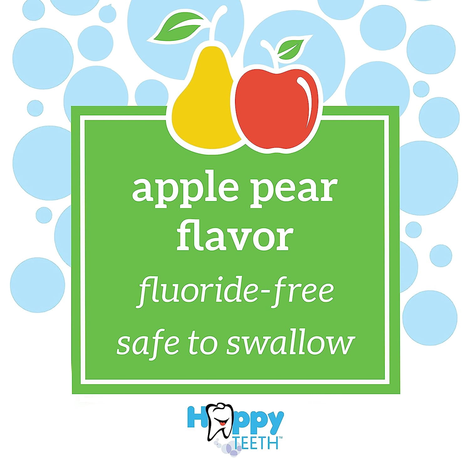 Dr. Brown's Fluoride-Free Baby Toothpaste, Apple Pear, 1.4oz, 0-3 Years, 3-Pack