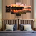 thumbnail image 2 of TISHIRON 5PCS Framed Canvas Wall Art Set,60"x32" Natural Forest Scene at Dusk Canvas Art Decor, 2 of 7