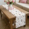 thumbnail image 6 of Grey Bunny Easter Table Runner 120 Inches Long for Kitchen Dining, Spring Summer Botanical Farmhouse Dresser Scarf Farmhouse, Dining Table Decorations for Wedding/Parties, 13 x 120 In, 6 of 8
