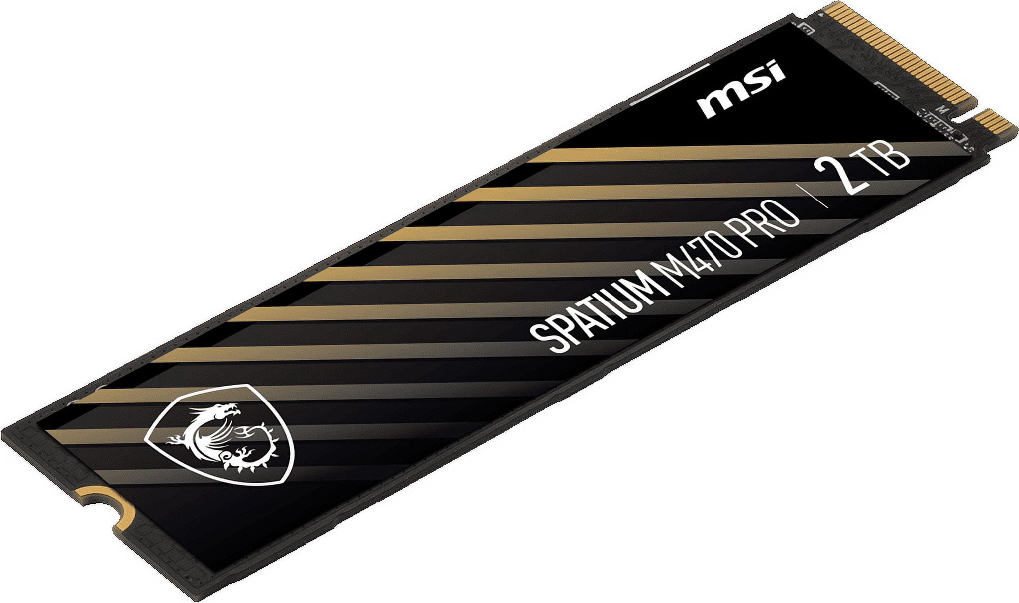 MSI SPATIUM M470 PRO PCIe 4.0 NVMe M.2 2TB, M.2 2280, PCIe Gen4x4 NVMe 1.4, 2TB Internal SSD