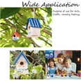 thumbnail image 6 of DIY Wooden Birdhouse Kit Arts Hanging Bird House Set Include 4 Pcs Unfinished Paintable Wood Birdhouse 4 Pcs Paint Brushes 2 Pcs 6-Pot Mini Empty Paint Cups for Arts & DIY Crafts Making 1set, 6 of 6