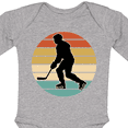 thumbnail image 4 of Inktastic Hockey Player Retro Sunset Boys or Girls Long Sleeve Baby Bodysuit, 4 of 5