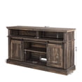thumbnail image 4 of CASEMIOL 58" Fireplace TV Stand for TVs up to 65", Media Entertainment Center Console with 23" Electric Fireplace, 2 Sliding Door, Large Storage Cabinet for Living Room, Antique Brown, 4 of 8