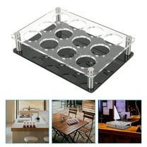 Acrylic Wine Glass Holder Tray with 12 Holes for and Shot Glasses, Bar Serving Tray