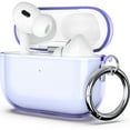 thumbnail image 1 of ULAK AirPods Pro 2 Case Cover Clear, Cute Slim Case for Apple Airpods Pro 2nd Generation 2022 with Key Ring, Shockproof Airpod Pro 2 Gen Case Skin for Women Men, Transparent Purple, 1 of 9