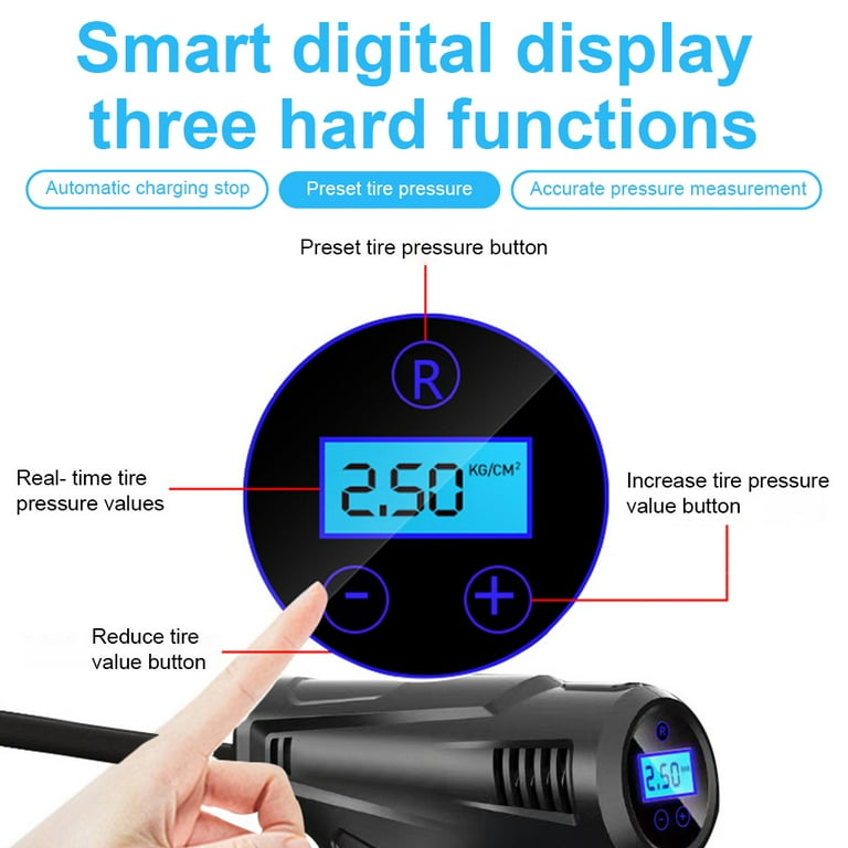 Cordless Electric Air Compressor Pump, Handheld Tires Inflators with LED Light, 12V 150PSI, Universal for Car, Bicycle and Other Inflatables Cordless Electric Air Compressor Pump, Handheld Tires Inflators with LED Light, 12V 150PSI, Universal for Car, Bicycle and Other Inflatables
