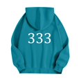 thumbnail image 3 of Squid Game Player Kids Hoodie Sweatshirt – Official Green Cosplay Hoodie for Children, Ideal for Squid Game Fans and Events Sky Blue 140, 3 of 4