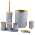 thumbnail image 1 of Juego de accesorios de baño 7 uds Soledad Escobillero gris, 1 of 7