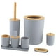 thumbnail image 1 of Juego de 7 accesorios de baño sencillos, jabonera, dispensador de loción, decorativo gris, 1 of 7