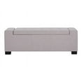 thumbnail image 1 of Simpli Home Laredo Large - Pouf de Banc - Rectangulaire - Bois, Mousse, Contreplaqué, Tissu Lin - Nuage Gris, 1 of 7