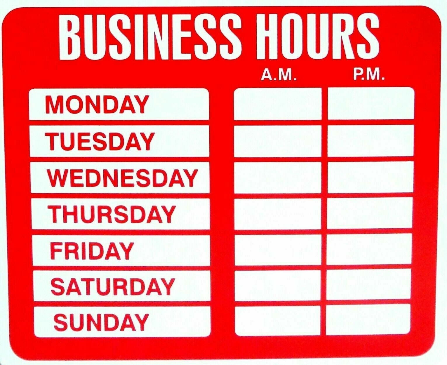 Как переводится sunday. Business hours. Понедельник табличка. Sunday Monday Tuesday. Табличка working hours английском.