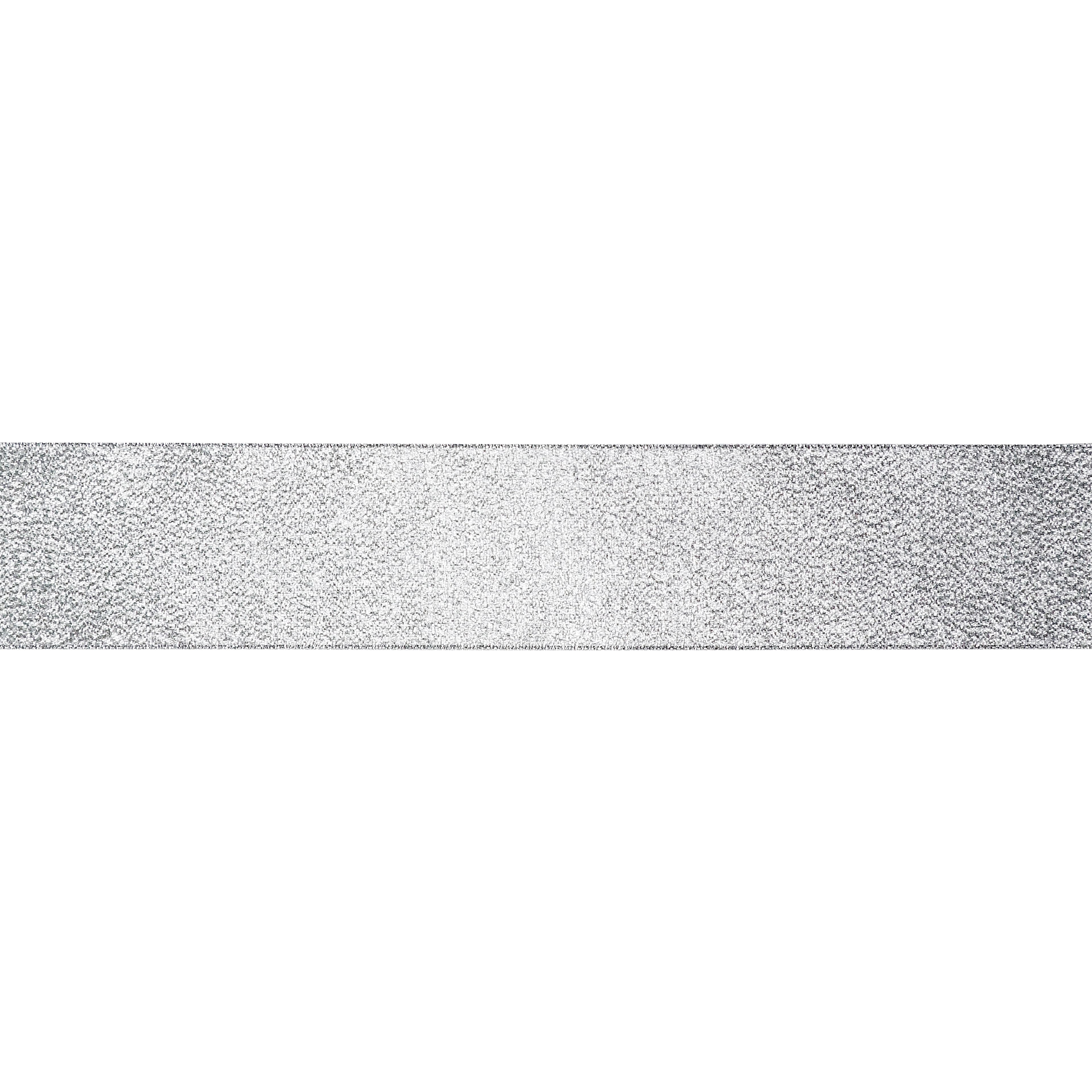 1.5" x 3yd. Silver Metallic Wired Ribbon by Celebrate It – Woven Selvage Edge - Ideal for Bows - Wreaths & Gift Wrapping - 12 Pack