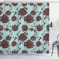 thumbnail image 1 of Ambesonne Floral Shower Curtain, Flower Ornaments Retro, 69"Wx70"L, Pale Blue Brown, 1 of 3