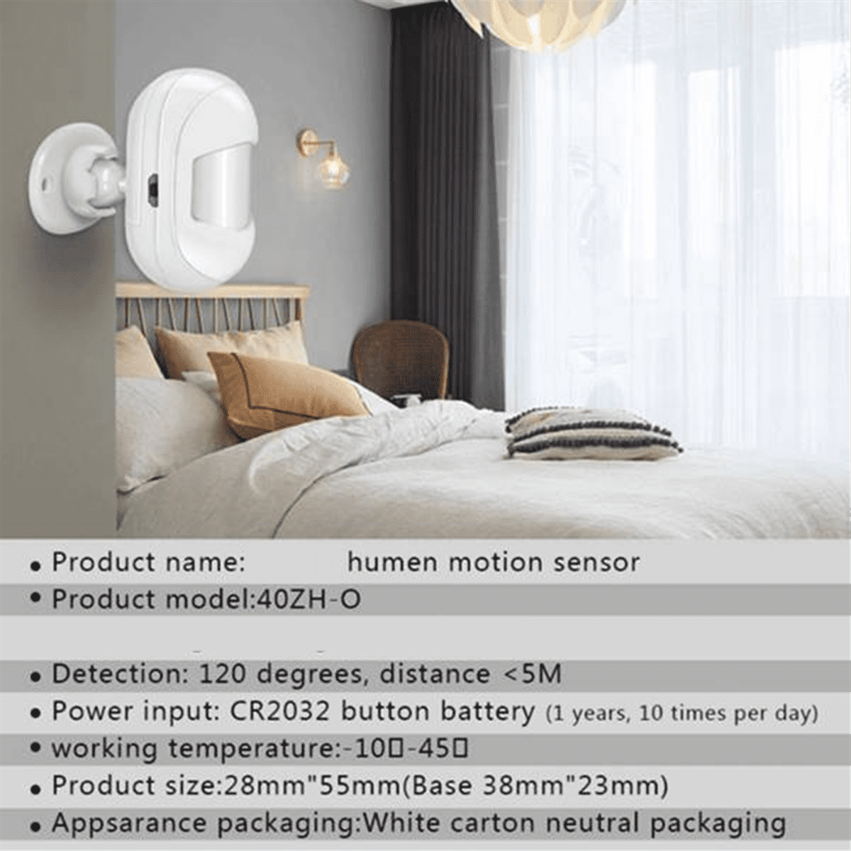 Tuya Zigbee PIR Motion Sensor Human Body Motion Sensor Smart Security Detector Work with Zigbee Gateway