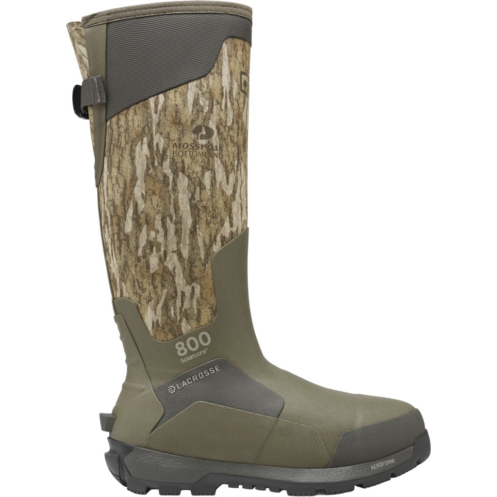 Lacrosse Men s Alphaburly Aero 17 Boots Mossy Oak New Bottomland Camo Men s 9