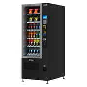 Refrigerated Snack and Drink Vending Machine with 36 Slots Featuring Credit Card Reader and Bill Acceptor in Black (KM-VMR-30-BR)