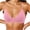 Pink, variant on Ribbed Bras for Women Deep V Triangle Cup Wireless Bra Push up Seamless Brassiere Soft Everyday Bralette