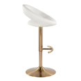 thumbnail image 5 of Posh Adjustable Bar Stools Set of 2, Bar Height Stools, Char Chairs, Barstool Set of 2, Black and Gold Bar Stools, White and Gold Bar Stools Set of 2 (Gold Metal, White), 5 of 6