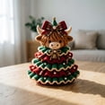 thumbnail image 6 of Cute Animals Christmas Tree Diy Crochet Kit,Highland Cow Christmas Tree Kit For Holiday Handmade Project & Gift(1Pcs,Cow), 6 of 7