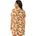 thumbnail image 6 of Cotton Nightgowns for Women - Hot Dog In Heart Sleep Shirts for Women's Nightgowns & Sleepshirts, Soft Cotton Pajama Dress Shirts for Women, House Dress Sleepwear for Women, 6 of 7