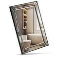 thumbnail image 5 of Head West Metro Beaded Matte Black Beveled Mirror for Wall Decor, Bathroom Entryway 24x36", 5 of 9