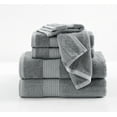thumbnail image 4 of Brooklyn Loom Cotton TENCEL™ Grey Cotton 6-Piece 6 Piece Set Towel, solid themed, for Men and Women, OEKO-TEX Certified Confidence, 4 of 7