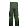thumbnail image 3 of Dpytoraw Men's Oversized Pocket Drawstring Straight Leg Work Pants Outdoor Jogging Pants Green, 3 of 5