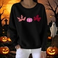 thumbnail image 6 of TKLPEHG Sweatshirt for Women Thanksgiving Pumpkin Maple Leaf Fall Graphic Tops Long Sleeve Crew Neck Loose Casual Sweatshirt Fashion Daily Wear Pullover (Black,L), 6 of 6