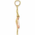 thumbnail image 2 of 10K Two-Tone Stork With Dangling Baby Charm (27 X 15) Made In United States 10k1331, 2 of 5