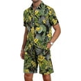 thumbnail image 2 of Aiyino Men's Flower Button Hawaiian Sets Casual Short Sleeve Shirt and Shorts Outfits, 2 of 7