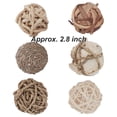 thumbnail image 3 of Set of 6 Decorative Balls for Centerpiece Bowl Fillers, Assorted Rattan Wicker Balls Spheres Orbs, Vase Fillers, Home Table Decor, 3 of 4