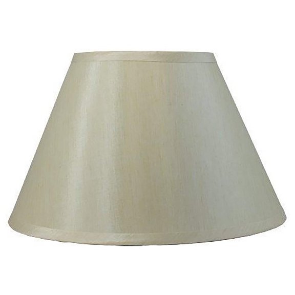 Faux Silk Conical Lamp Shade, 6" Top, 12" Bottom, 7.5" Slant Cream