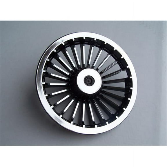 Stenten Golf Cart Accessories WC1205 Wheel Cover Turbine Chrome-Blk