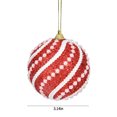 thumbnail image 3 of Xecvkr Christmas Ornament Ball Christmas Color Ball Powder Dipped Ornament Year Tree Decoration Red Gold Pink Multicolor Backpack Car Pendant Wreath Holiday 3.14in 1pc, 3 of 8