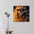 thumbnail image 3 of 10 Inch Wall Clock Battery Operated Square Clock for Office, Kitchen, Outdoor, Living Room,Lion Animal Gorgeous, 3 of 4