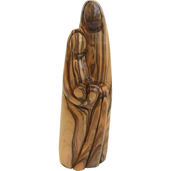 Olive Wood Sculpture of the Holy Family Carved in Bethlehem