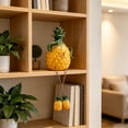 thumbnail image 6 of ZhangC Fruit Resin Shelf Sitter Figurines with Flexible Dangling Legs, Whimsical Hanging Edge Statues, Cute Fruit Character Desktop Ornaments for Bookshelf Windowsill Tabletop Indoor Home, 6 of 8